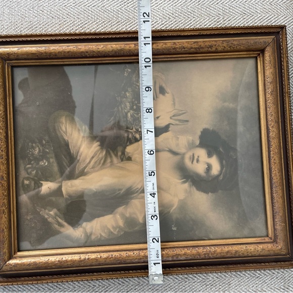 Vintage Print in Frame Henry Raeburn Boy with a rabbit art - Picture 3 of 7